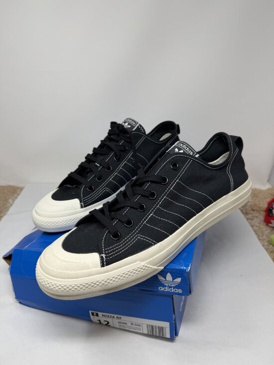 adidas Other - Adidas Originals Nizza RF Mens Sneakers Black White Canvas EE5599 Size 12